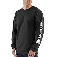 Carhartt Men's Loose Fit Heavyweight Long Logo Sleeve Graphic T-Shirt