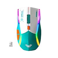 AULA Wireless Gaming Mouse,Tri-Mode 2.4G/USB-C/Bluetooth Mouse,Rainbow RGB Backlit,All Buttons Programmable,Multi-Device Computer Mouse for PC/Mac Laptop, Tablet, Desktop, Rechargeable, SC830