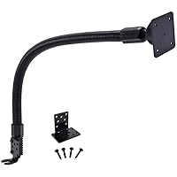 Arkon 4 Hole AMPS Pattern Replacement Car or Truck Seat Rail or Floor Mounting Pedestal with Gooseneck for Satellite Radios, Black