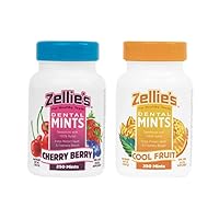 Zellie's | 100% Xylitol Sugar Free Breath Mints Combo Pack | Includes (1) Cherry Berry Breath Mints 250 Count & (1) Cool Fruit Breath Mints 250 Count | (2 Pack)