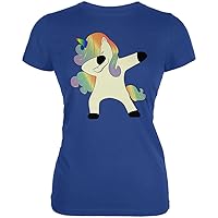 Dabbing Unicorn Juniors Soft T Shirt