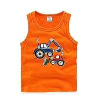 Summer Kids Casual Tank Tops Vest Boys Printed Sleeveless T-Shirt