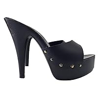 Black Clogs for Women Heel 13 - MY39501 Nero