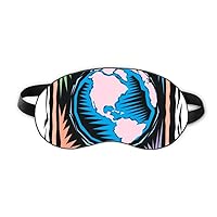 Mysterious Blue Earth Mexican Element Engraving Sleep Eye Shield Soft Night Blindfold Shade Cover