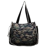 Puffy Tote Bag for Women Quilted Puffer Handbag Lightweight Winter Down Cotton Padded Shoulder Bag Down Padding