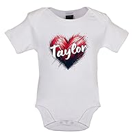 Love Heart Taylor - Organic Babygrow/Body suit