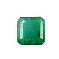 GEMHUB 5.00 Ct EGL Certified Natural Beautiful Green Emerald - Ring Size Square Cut Loose Gemstone AO-440