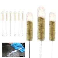 6 Bottle Cleaner Brush Cotton Soft Tip Prevent Scratches Small Long Brush Glass Cleaning Brushes Bottle Brush Cleaner Set of 6 Water Bottle Brush Bottle Scrubber Small & Long Bottle Brush for Glass 3