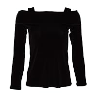 3/4 Sleeve Bra Friendly Off Shoulder TOP-Black