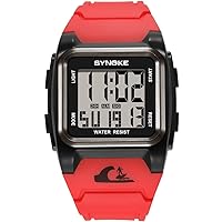 Men Multi-Function Square Digital Watches Dual Time Alarm Stopwatch Countdown Backlight Waterproof Watch