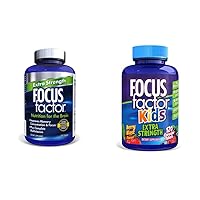 Family Extra Strength Bundle Extra Strength Brain Supplement for Memory, Concentration & Focus (120ct), Kids Extra Strength Daily Chewable for Brain Health Support (120ct)