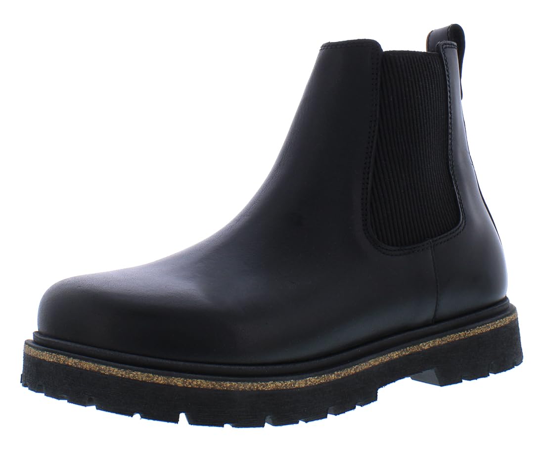 Birkenstock Highwood Slip On Leather Boot Unisex Shoes Size 6, Color: Black