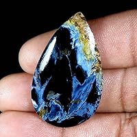 27.55Cts. 100% Natural Bule Pitersite Pear Cabochon Loose Gemstone 22mm.X37mm.X04mm.