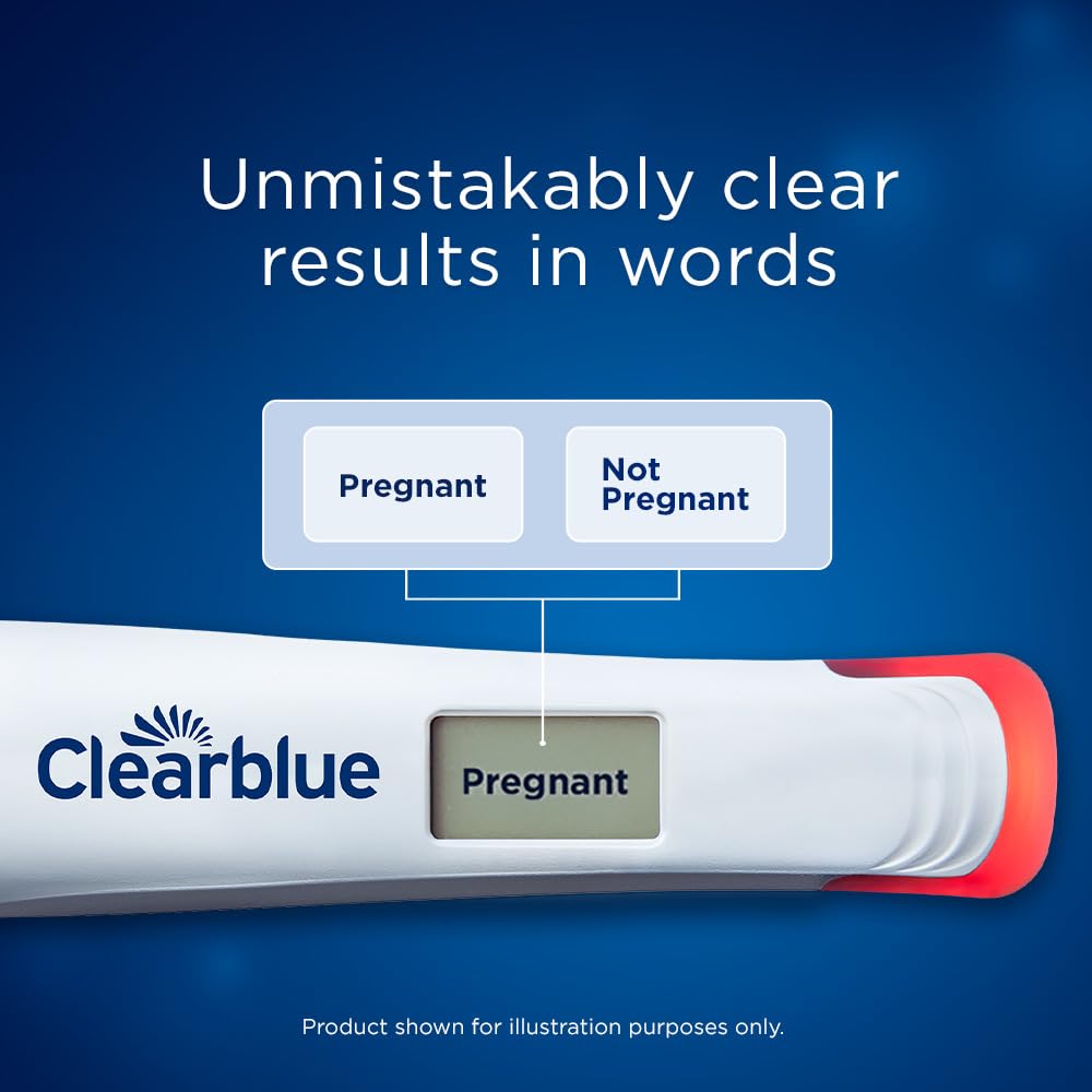 Clearblue Early Digital Pregnancy Test, Early Detection at Home Pregnancy Test, 3 Ct