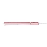 Slim Hair Straightener - Dual Voltage Flat Iron - Versatile Design for Curls and Straightening - Suitable for All Hair Types - Pink - 1 pc