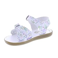 FOOTMATES Eco-Ariel Waterproof Sandals for Girls and Boys with Slip-Resistant, Non-Marking Outsoles and Strap Closure - Bloom Micro, 5 Toddler (1-4 Years)
