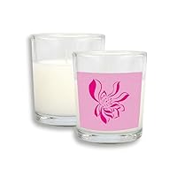 Pink Lotus Leaf Lotus Flower Plant White Candles Glass Scented Incense Wax