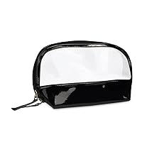Transparent Makeup Pouch for Women Stylish Pouches for Makeup Accessories Storage Cosmetic Pouches Make up Bag for Girls (Black)
