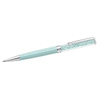 Swarovski Crystalline Kugelschreiber, Hellgrüner, Verchromter Stift mit Edlen Swarovski Kristallen
