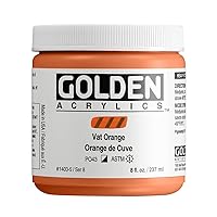 Golden Heavy Body Acrylic - Vat Orange 8oz jar