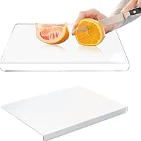 Acrylic Cutting Boards, Acrylic Chopping Board, Clear Cutting Board for Countertop with Lip, Anti-Slip, for Protector Kitchen Counter Cutting Fruit, Vegetables, Salad, Cheese, Meats
