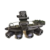 FMA Airsoft Hunting Tactical No Function GPNVG 18 Night Vision Goggles Dummy Binoculars NVG Model with L4G24 Plastic Helmet Mount Black Set