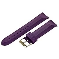 Clockwork Synergy - 2- Piece Ss Divers Silicone Watch Band Strap 22mm - Purple - Male and Female Watches