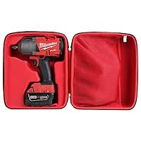 Hermitshell Hard Travel Case for Milwaukee 2767-20/2767-22/2852-20/2754-20 M18 Fuel High Torque Impact Wrench(Case for Drill + Battery Pack + Charger) (Style 1)