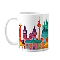 Germany Building Set Architecture Mug Pottery Ceramic Coffee Porcelain Cup Tableware