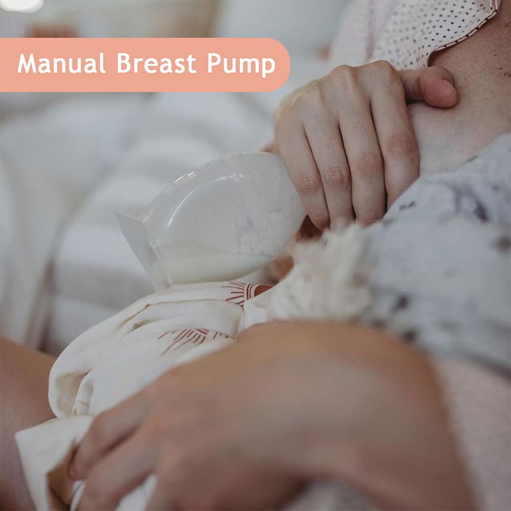 haakaa Manual Breast Pump 150ml/5oz & Reusable Breastmilk Storage Bag 5pk Set Breastfeeding Essentials