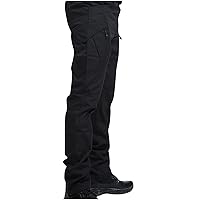 Men's Outdoor Waterproof Cargo Pants, Hiking Camping Sweatpants Stretch Workwear Safety Pants Full Length Trousers
