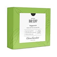 Edens Garden Peppermint Natural Aromatherapy Cold Processed Bar Soap (Made With Essential Oils, Vegan, For Face & Body), 4.4 oz Bar