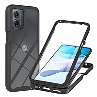 Case for Moto G Stylus 5G 2023,Slim Full-Body Rugged Stylish Protective Clear Back Hybrid 3-in-1 Case with Built-in Screen Protector Phone Case for Motorola Moto G Stylus 5G 2023 (Black)