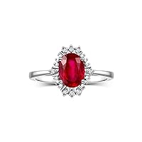 Rylos Ring showcasing a 7X5MM Oval Gemstone & Sparkling Diamonds - Exquisite Color Stone Jewelry for Women in Sterling Silver, Available in Sizes 5-10