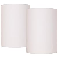 Set of 2 Tall Drum Lamp Shades White Small 8