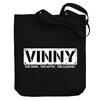 Vinny The Man The Myth The Legend Grunge Canvas Tote Bag 10.5