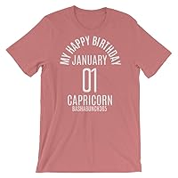 January 01 My Happy Birthday Unisex T-Shirt Mauve