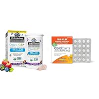 Garden of Life Dr. Formulated Probiotics Organic Kids+ Plus Vitamin C & D Chewables Bundle with Boiron Coldcalm Homeopathic Cold Relief Medicine, 60 Count