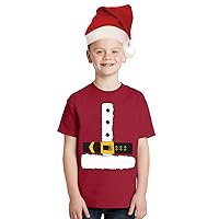 Christmas Costume Santa Claus Big Kids Costume T Shirt with Santa Hat