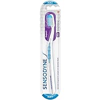 Sensodyne expert toothbrush Soft with 20 x slimmer bristle tips & tongue cleaner - 2 ct Blister Pack of 1 - Comparable to Sensodyne Precision toothbrush