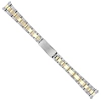 Ewatchparts LADIES 13MM 18K/SS OYSTER WATCH BAND COMPATIBLE WITH 26MM ROLEX 6917 69173 69174 REAL GOLD