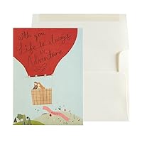 Happy Anniversary Card, Hot Air Balloon Anniversary (NA-0034),multicolored