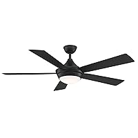 AireDrop WiFi 52 inch Indoor Ceiling Fan with LED Light Kit - Black