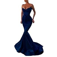 Women's Spagetti Straps Mermaid Prom Gowns Long Party Formal Dress