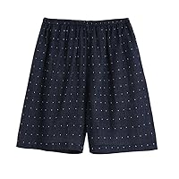 Mens Cotton Ultra-Soft Sleep Pajama Shorts & Lounge Wear Elastic Waist Comfortable Breathable Lightweight Casual Short