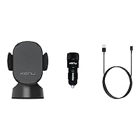Kenu Airbase Car Phone Mount Wireless Charger - Windshield, Dashboard, Desk Phone Holder - Suction Cup and 360 Degree Pivot, Qi Fast-Charging - Use with Latest iPhones, Samsung and Androids