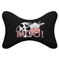 Cute Cow Car Neck Pillow Soft Car Seat Pillow Headrest Cushion Cute Neck Pillow 2 Pack for Driving Traveling