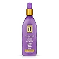 12-in-One Volumizing Amazing Leave-In Hair Treatment - Infused with Keratin, Avocado, and Whole Wheat to Strengthen and Add Volume - Conditioner Spray to Protect Dry and Damaged Hair - IT 12-in-One