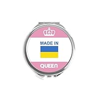 Made In Ukraine Country Love Mini Double-sided Portable Makeup Mirror Queen