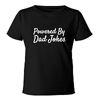Powered By Dad Jokes - Women's Soft & Comfortable Misses Cut T-Shirt